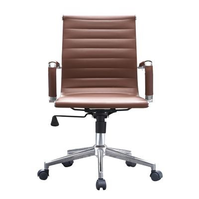 China Executive chair morden wheels office chair comfortable rotating brown leather office chair ergonomic executive chair for sale