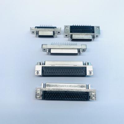 China SCSI MDR Spring Double-screw Spring Male SCSI Connector Female Double Side SCSI Connector Assembly Side Type for sale