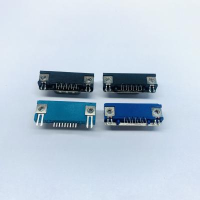 China Hot Selling 22pin VGA DB 22p Three Row VGA Right Angle D-Sub Plug Right Angle/Vertical D-Sub Type Slim DB D-SUB Connector for sale