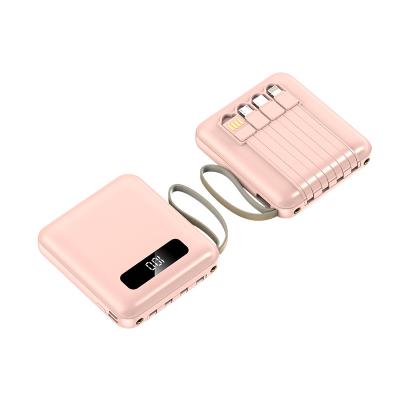 China Support Power Bank 20000mah Fast Charging Wireless Power Bank With Cable Power Bank for sale