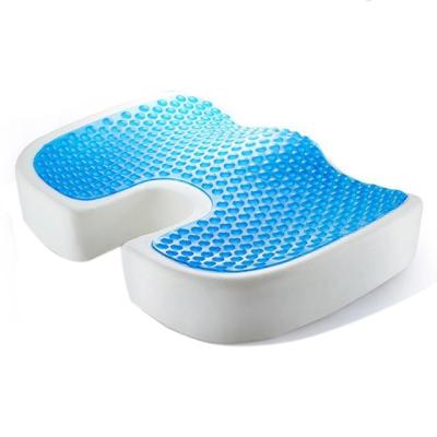 China Massage Cooling Contoured Orthopedic Driver Silicone Seat Cushion Car Backbone Hip Pain Cushion Memory Cotton Gel Foam for sale