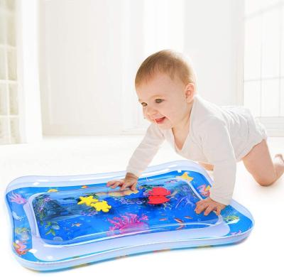 China 100% PVCTummy Time Baby Water Mat Infant Toy Inflatable Play Educational Waterproof Mat For 3 6 9 Months Newborn Baby Mat Water Mat Boy Girl for sale