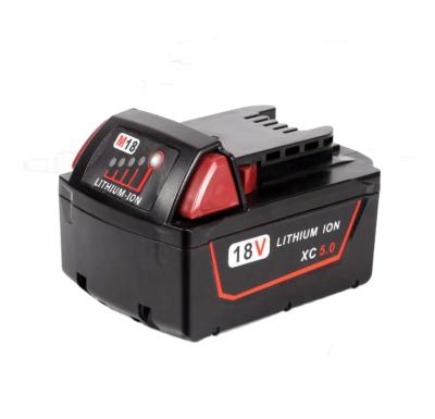 China Machine- Hot Sale 18V 5000mAh Battery 18650 Cordless Drill Batteries Pack Power Tool Replacement For Milwaukee Fuel Impact Wrench for sale