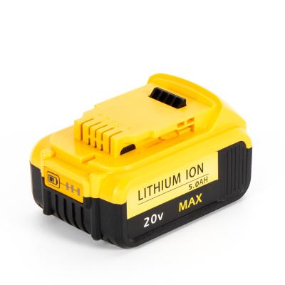 China Hot sale 5.0ah 18v/20v Max Li-ion power tool battery dcb200 cordless drill parts dcb201 dcb204 dcb205 for dewalt battery for sale