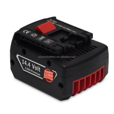 China Machine- Hot Sale 14.4v Lithium Battery Cordless Drill Li-ion 2.6Ah Rechargeable Replacement For Bosch Power Tool Battery for sale