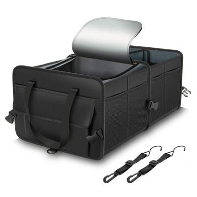 China Sports Car Accessories Heavy Duty Folding Car Trunk Organizer With Cooler Bag for sale