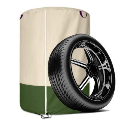 China Wholesale High Quality Outdoor Tire Storage Dust Cover With Drawstring And Zipper for sale