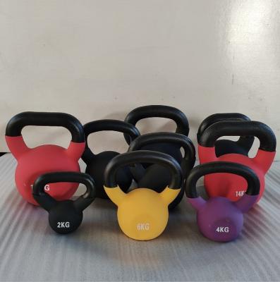 China Custom Logo Color Weight Competition Steel Premium Cast Iron Kettlebell Gym Llfiting 10kg Weight Kettlebell for sale