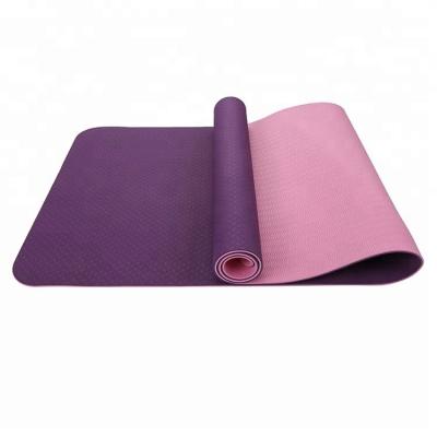 China Fitness Center OEM Factory Custom Fitness Color Stripe Yoga Mat for sale