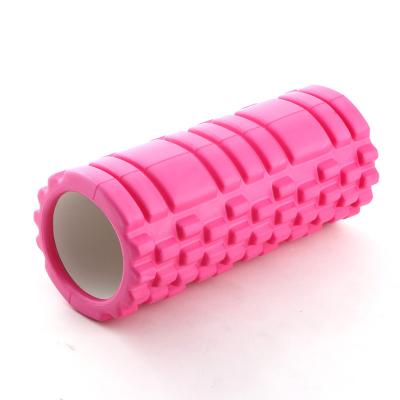 China EVA+PVC Yoga Column Grid Muscle Massage Eva Hollow Foam Roller for sale