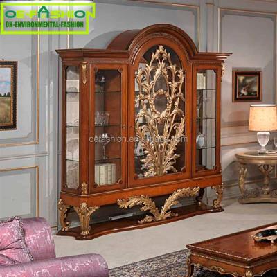 China OE-FASHION Eco-friendly Wine Display Cabinet Furniture Bar And Antique Wine Cabinet for sale