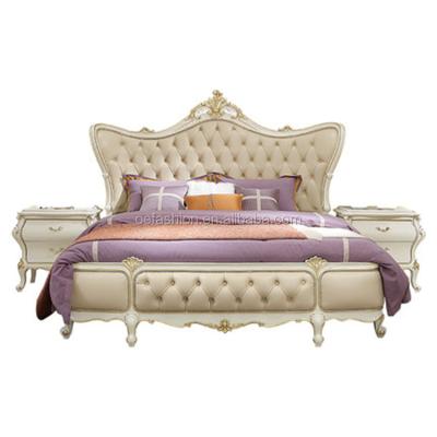 China OE-FASHION Queen Size Bedroom Furniture Latest Italian Luxury Neoclassical Design Double Bed for sale