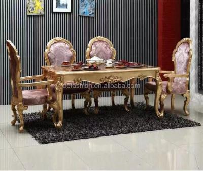 China OE-FASHION Eco-friendly Square Filipino Dining Room Furniture Wood Legs Dining Table Set for sale