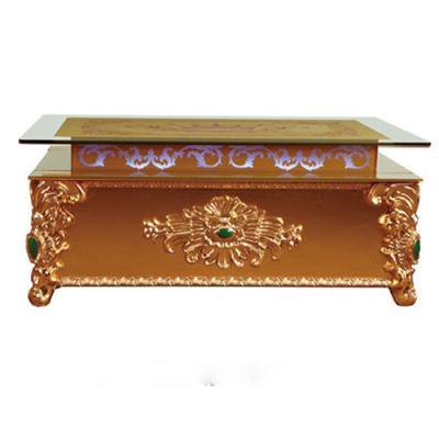 China OE-FASHION Antique Dining Furniture Custom Luxury Bar Table With Glass Top For Night Club Furniture for sale