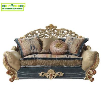 China Luxury Wooden Carved Sectional Sofa Living Room Furniture Sofas , Royal Funiture Sofa Home for sale