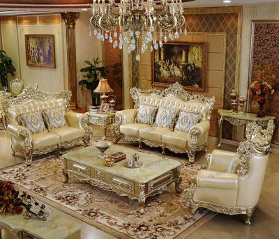 China Sofa Luxury Living Room Gold Home Furniture Sectional Sofa Set, oefashion2018 for sale