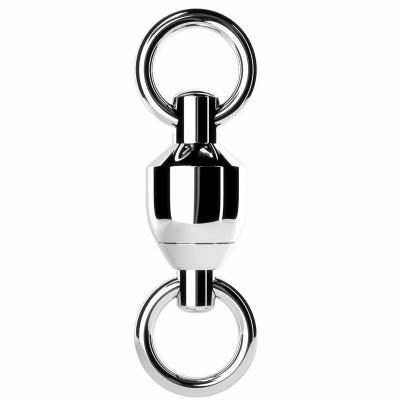 China Durable Process Ball Bearing Swivel Electroplating Fishing With Ring Fishing Ball Bearing Solid Swivel Top Quality Fishing for sale