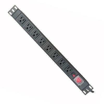 China Special horizontal PDU for cabinet distribution, 220 v | 250 v 15a US standard socket X-8US-16-1.0 for sale