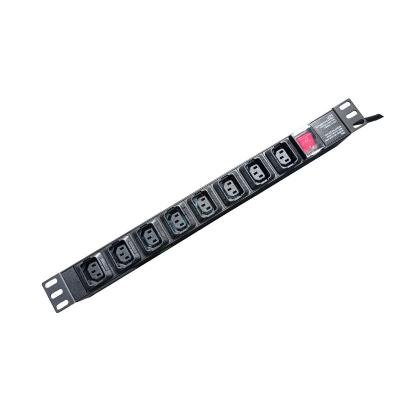 China For 19 Inch Horizontal Rack PDU Rack PDU IEC C13 Anti-Drop Socket 19 Inch for sale