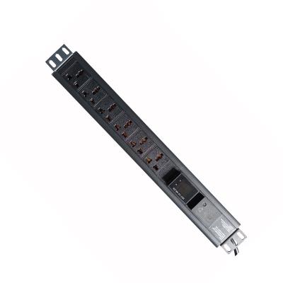 China For Universal Rack Cabinet Surge Protector Power Strip 6 Ways Socket Power Distribution Unit for sale