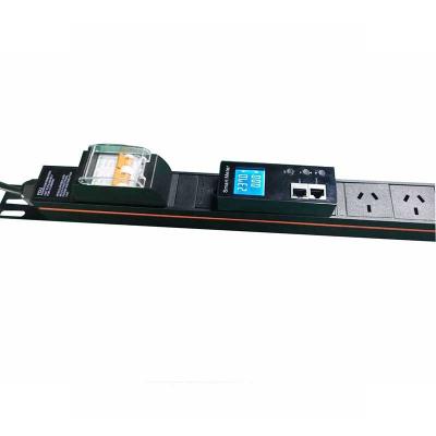 China Data Center 220V 32A 29 Way Socket IP 485 Australian Standard Ammeter PDU With Individual Switch for sale