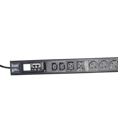 China Data Center Power Distribution Unit IEC C13/C19/French/German /American Socket IP SNMP Network Intelligent PDU for sale