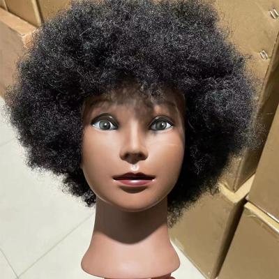 China Regular Wave Wholesale Mannequin Head Hairdresser Afro Training Mannequin Head Cosmetology Doll Head for sale