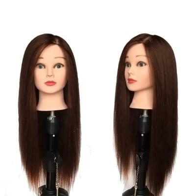 China Cosmetology Mannequin Heads Hot Selling Cosmetology Hair Style Braiding Manikin Dummy Head Training Wth Hair Doll Heads Mannequin Head for sale