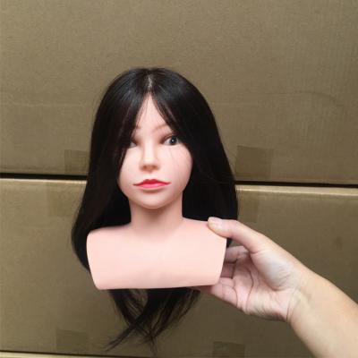 China Cosmetology Mannequin Heads New Design Beauty Training Products Wig That Are On The Doll Head Cutting Hair Dummy Human Hair Mannequin Head for sale