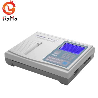 China Plastic cheap 6Channel ECG machine stress test ecg machine RJ-1206 for sale