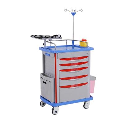 China Medical ABS RAMA Emergency Trolley In Hospital ABS Emergency Machine Nursing Treatment for sale