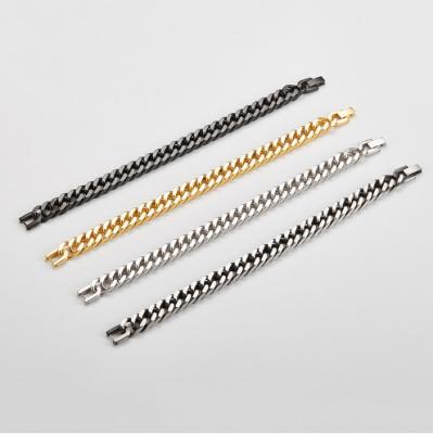 China Factory Custom Retro Stainless Steel Bracelet 1cm Long 21cm Wide Men's Bracelet for sale