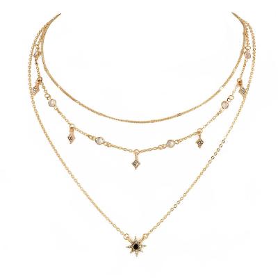 China 2021New FASHIONABLE Wholesale Star Jewelry Gold Plated Star Pendant Necklace for sale