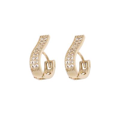 China Other Brass Zircon Personalized Simple Earrings New Fashion Stud Earrings for sale