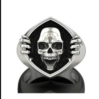 China European Skull Men's Punk Punk Rings And The American Creative Ring Jewelry Wholesale for sale