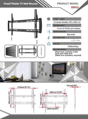 China Universal TV Mount Low Profile TV Bracket Mount Display Stand for sale