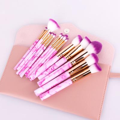 China Angular blush high quality hot fashion than popular quality marble makeup brush the new professional makeup brush eyebrow brush for sale