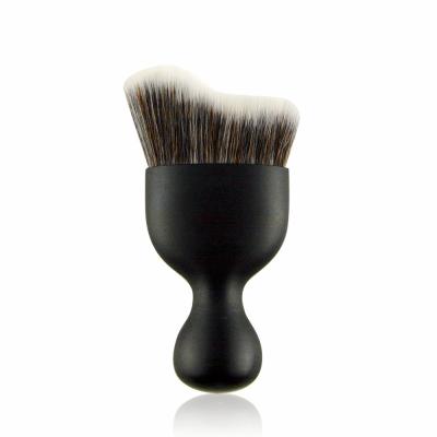 China Angular Blush High Cost Performance Black Handle Wholesale Simple Cheap Makeup Brushes Custom Logo for sale