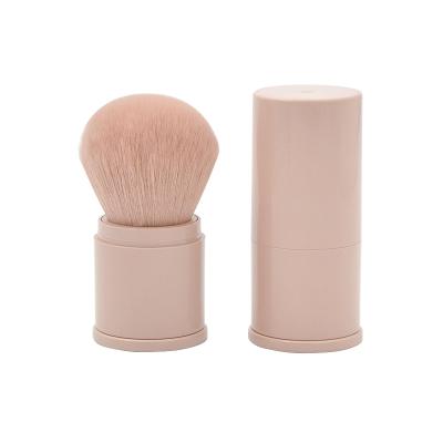 China Angular Blush Hot Sale Custom Soft Hair With Cover Retractable Loose Powder Blush Brush Single Brush Makeup Cosmetic Brush for sale