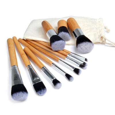 China Angular Blush Luxurious Factory Wholesale Natural Hair Bamboo Makeup Brush Modern Cheap Makeup Brush Maquiagem for sale