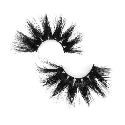 China Wholesale Luxury Cheap Mink Lashes False Eyelashes 25mm Thick Professional Custom Thin Eyelash Designer for sale