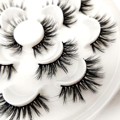 China 3D Mink Eyelashes Enlarged Eyelashes Boxed False Thick Natural Thick New Product Promotional Eyelashes for sale