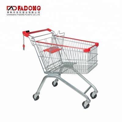 China Convenient Unfolding Hand Trolley Shopping Trolley Cart Super Market Airport Push for sale