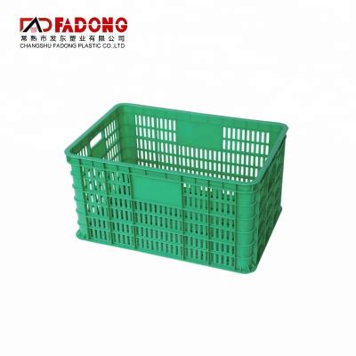 China Sustainable Durable Fruit Market Stackable Rectangular Vegetable Plastic Basket for sale