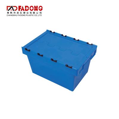 China 600x400x325mm Gross Plastic Mobile Turnover Cash Box Eco - Friendly Stackable for sale