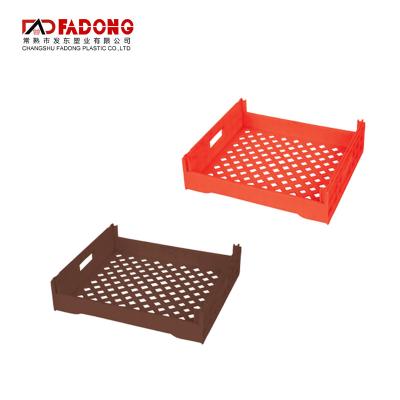 China CE Certificate Sustainable Red Supermarket Small Plastic Food Basket For Cooking for sale