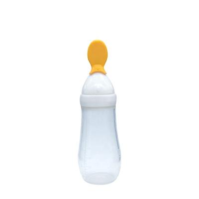 China BPA Free BBEAN Best Selling Products Silicone Toddler Bottle Baby Squeeze Spoon for sale