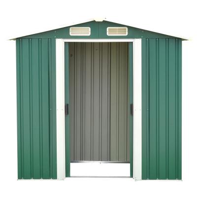 China Easily Assembled 6x8ft Galvanized Steel Sheet Metal Garden Shed For Assembly for sale