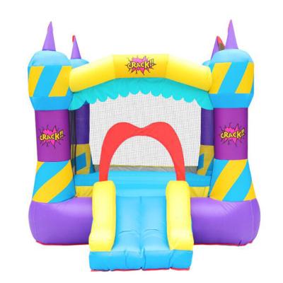 China 420D+840D PVC Fabric Commercial Kids Funny Inflatable Water Bouncy Jumping Castle With Slide And Pool for sale