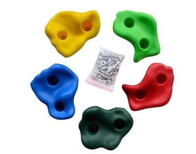 China Outdoor Cheap Colorful Plastic Outdoor Rock Climbing Stone For Kids Playground for sale